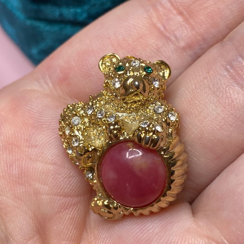 💛 18k Yellow Gold Plated Koala Bear Brooch / Pendant - Picture 5 of 5